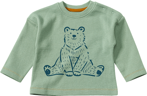 Pullover mit Waffel-Struktur & Bären-Motiv, grün, Gr. 86, 1 St ALANA