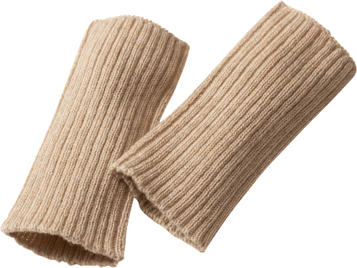 Polswarmers van biologische wol, beige, 1 stuk