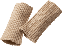 Polswarmers van biologische wol, beige, 1 stuk