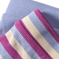 Radlerhosen mit Ringel-Muster & Ripp-Struktur, lila + rosa, Gr. 116, 2 St