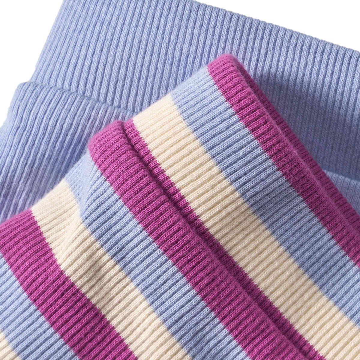 ALANA Radlerhosen mit Ringel-Muster & Ripp-Struktur, lila + rosa, Gr. 98, 2 St