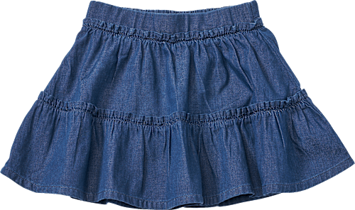 Rock aus Jeans-Stoff & mit Rüschen, blau, Gr. 122, 1 St ALANA