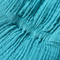Schirmmütze aus Musselin mit Nackenschutz, blau, Gr. 50/51, 1 St
