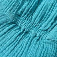 Schirmmütze aus Musselin mit Nackenschutz, blau, Gr. 52/53, 1 St