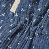 Schirmmütze aus Musselin mit Nackenschutz, blau, Gr. 52/53, 1 St