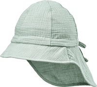 Schirmmütze aus Musselin mit Nackenschutz, grün, Gr. 52/53, 1 St