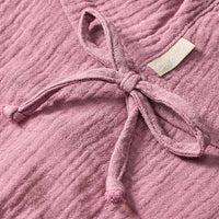 Schirmmütze aus Musselin mit Nackenschutz, rosa, Gr. 50/51, 1 St