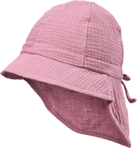 ALANA Schirmmütze aus Musselin mit Nackenschutz, rosa, Gr. 52/53, 1 St