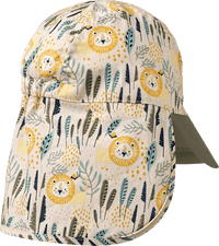 Schirmmütze mit Nackenschutz & Löwen-Muster, beige + grün, Gr. 50/51, 1 St ALANA