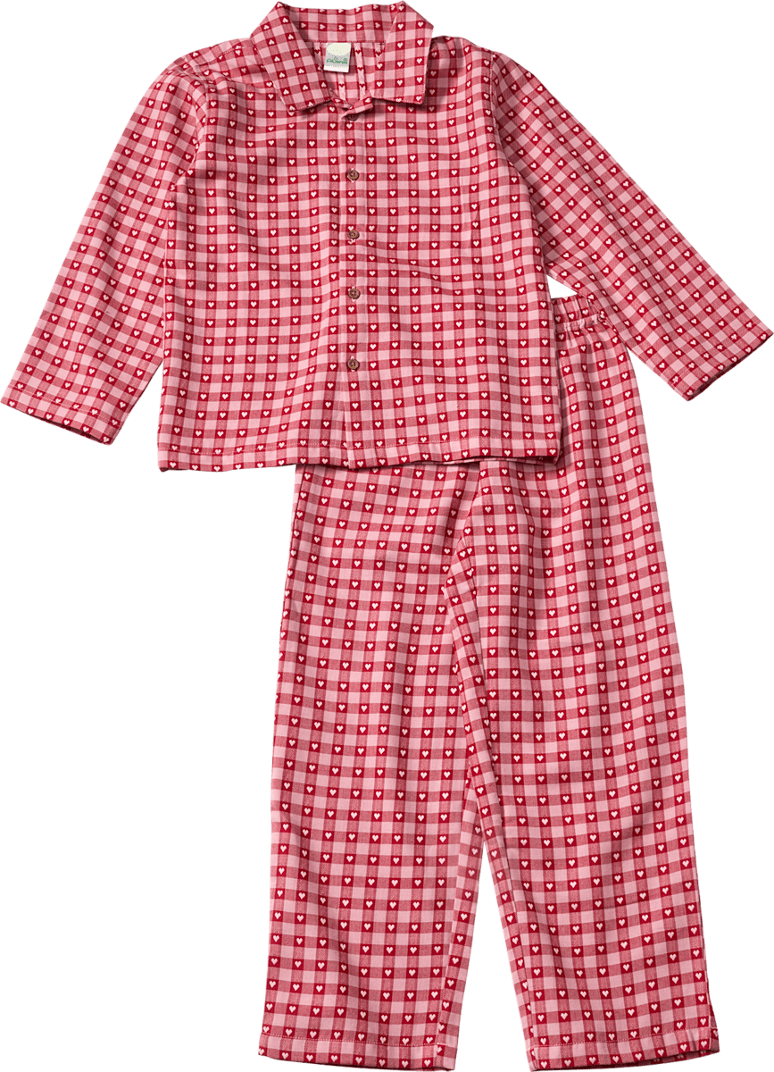 ALANA Schlafanzug aus Flanell mit Karo-Muster, rot, Gr. 110/116, 1 St