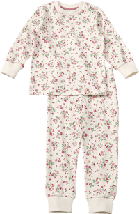 Schlafanzug mit Blumen-Muster, weiß, Gr. 110/116, 1 St