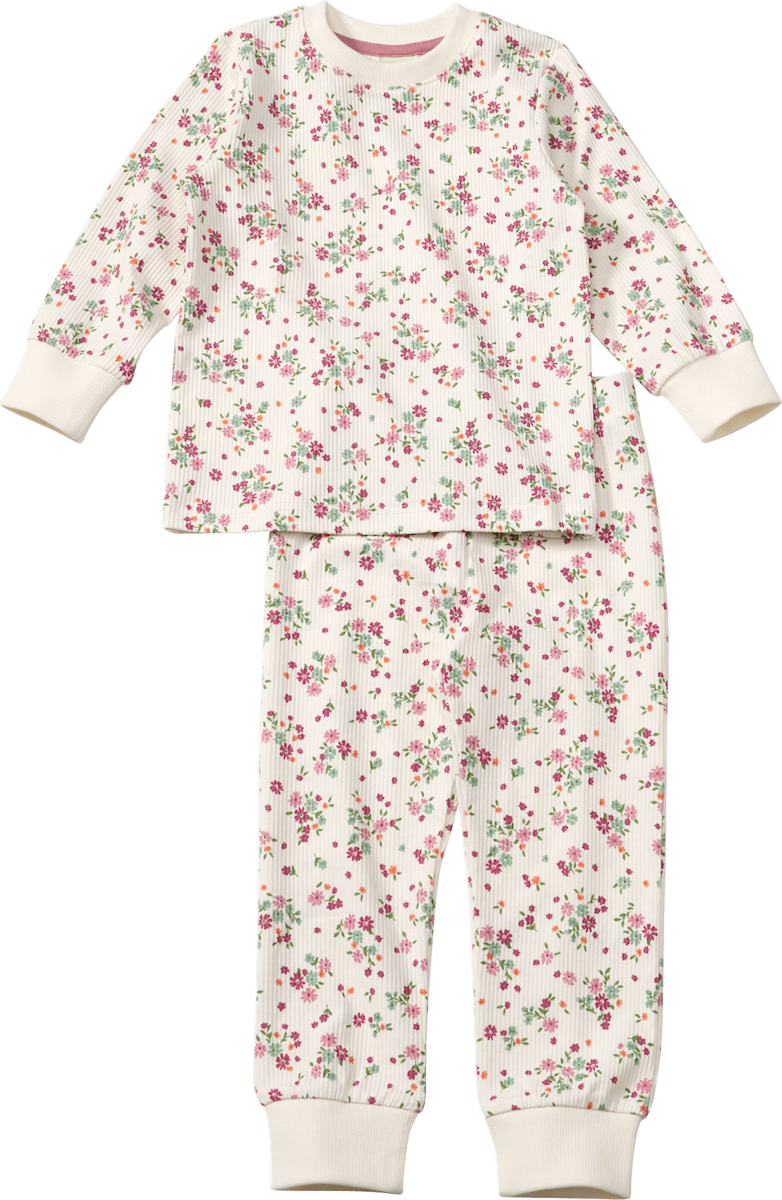 ALANA Schlafanzug mit Blumen-Muster, weiß, Gr. 122/128, 1 St