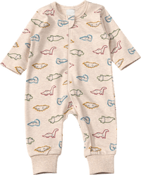 Schlafanzug mit Dino-Muster, beige, Gr. 50/56, 1 St