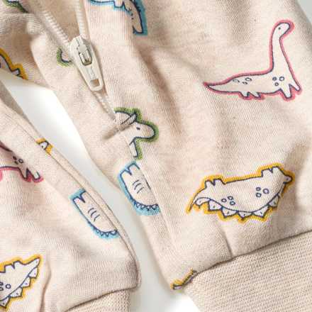 Schlafanzug mit Dino-Muster, beige, Gr. 50/56, 1 St