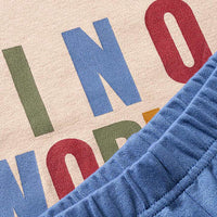 Schlafanzug mit "DINO WORLD"-Schriftzug, braun + blau, Gr. 98, 1 St
