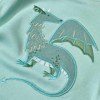Schlafanzug mit Drachen-Motiv, blau, Gr. 98/104, 1 St