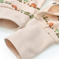 Schlafanzug mit Fahrzeug-Muster, beige, Gr. 86/92, 1 St