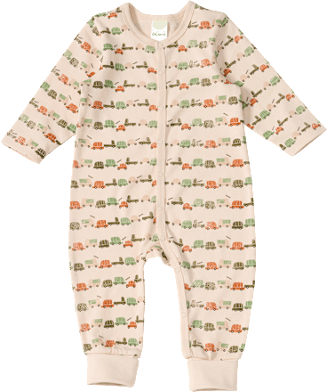 Schlafanzug mit Fahrzeug-Muster, beige, Gr. 86/92, 1 St