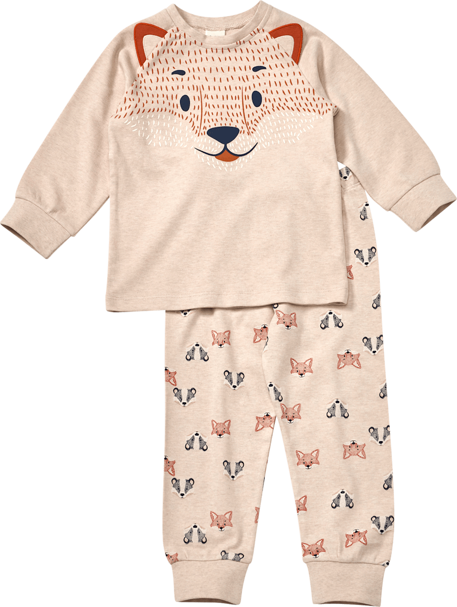 ALANA Schlafanzug mit Fuchs-Motiv, beige, Gr. 98/104, 1 St