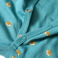 Schlafanzug mit Fuchs-Muster, blau, Gr. 62/68, 1 St