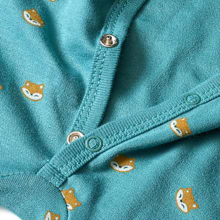 Schlafanzug mit Fuchs-Muster, blau, Gr. 62/68, 1 St