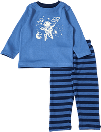 Schlafanzug mit Glow-in-the-Dark Astronauten-Motiv, blau, Gr. 98, 1 St
