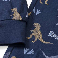 Schlafanzug mit Glow-in-the-Dark Dino-Motiv, blau, Gr. 110/116, 1 St