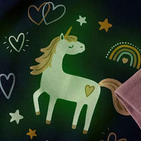 Schlafanzug mit Glow-in-the-Dark Einhorn-Motiv, blau, Gr. 92, 1 St