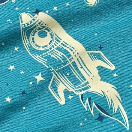 Schlafanzug mit Glow-in-the-Dark Weltall-Motiv, blau, Gr. 92, 1 St