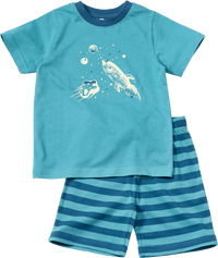 ALANA Schlafanzug mit Glow-in-the-Dark Weltall-Motiv, blau, Gr. 98, 1 St