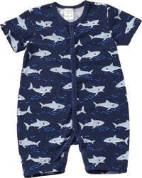 ALANA Schlafanzug mit Haifisch-Muster, blau, Gr. 62/68, 1 St