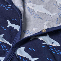 ALANA Schlafanzug mit Haifisch-Muster, blau, Gr. 62/68, 1 St