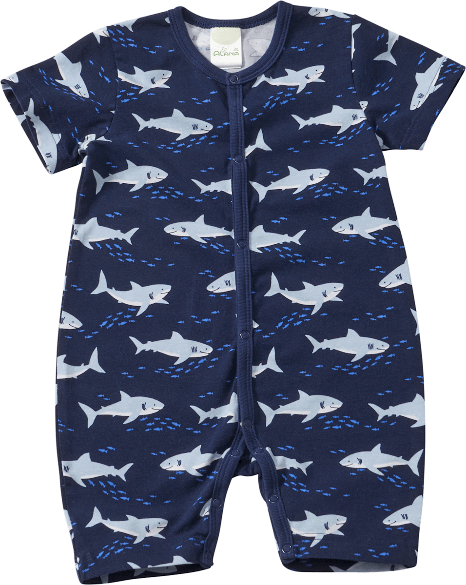 ALANA Schlafanzug mit Haifisch-Muster, blau, Gr. 74/80, 1 St