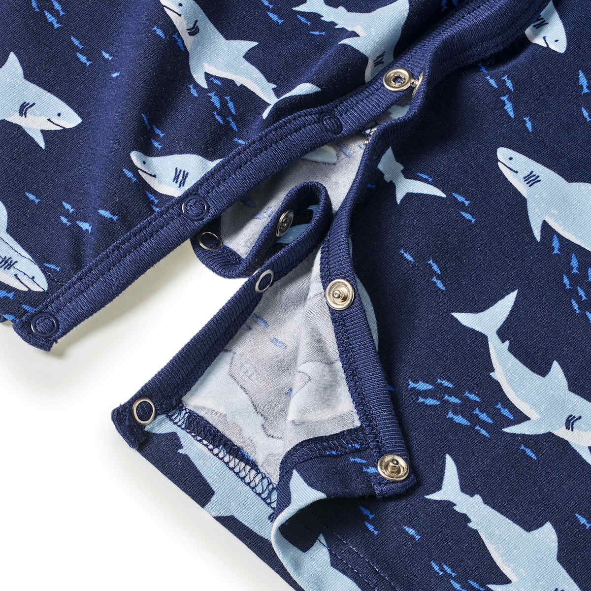 ALANA Schlafanzug mit Haifisch-Muster, blau, Gr. 74/80, 1 St