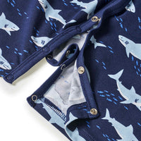 ALANA Schlafanzug mit Haifisch-Muster, blau, Gr. 74/80, 1 St