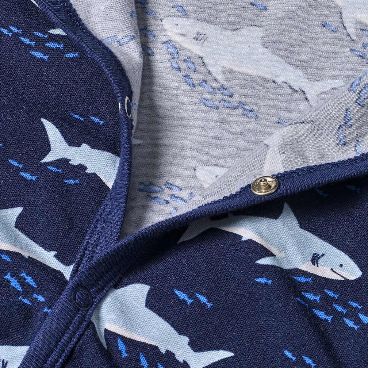 ALANA Schlafanzug mit Haifisch-Muster, blau, Gr. 74/80, 1 St