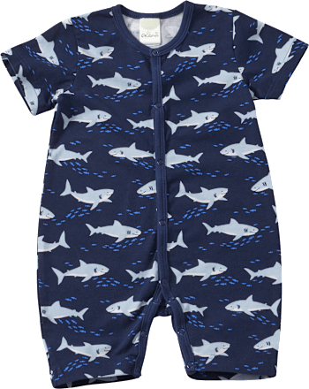 Schlafanzug mit Haifisch-Muster, blau, Gr. 86/92, 1 St