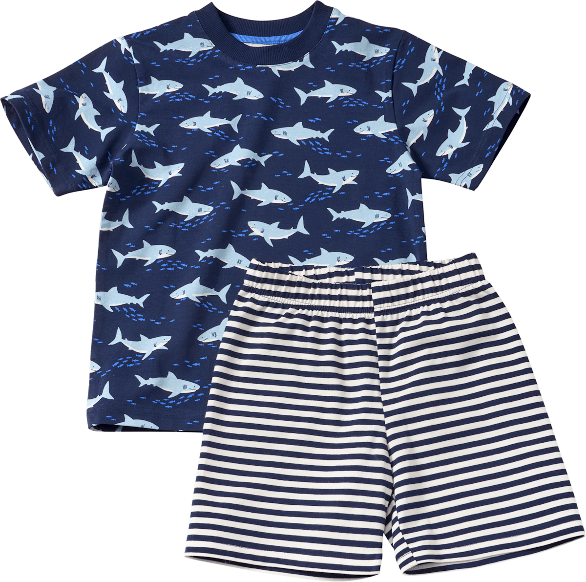 ALANA Schlafanzug mit Haifisch-Muster, blau, Gr. 98, 1 St