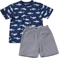 ALANA Schlafanzug mit Haifisch-Muster, blau, Gr. 98, 1 St