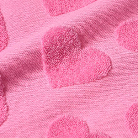 Schlafanzug mit Herz-Muster, aus Frottee rosa, Gr. 92, 1 St