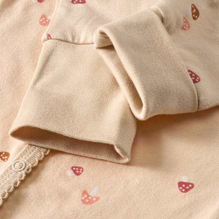Schlafanzug mit Pilz-Muster, beige, Gr. 62/68, 1 St