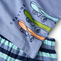 Schlafanzug mit Skateboard-Motiv, blau, Gr. 104, 1 St ALANA