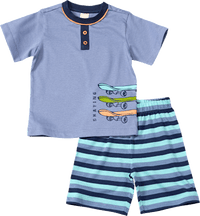 Schlafanzug mit Skateboard-Motiv, blau, Gr. 104, 1 St ALANA