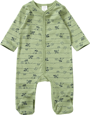 Pyjama met bosdierenpatroon, groen, maat 50/56, 1 stuk