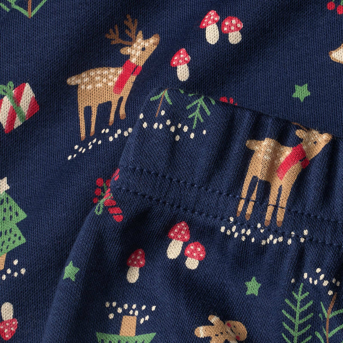 Schlafanzug mit Weihnachts-Muster, blau, Gr. 110/116, 1 St