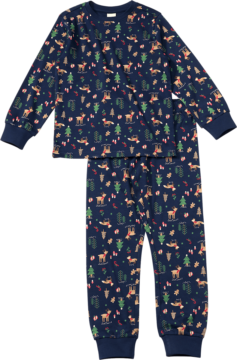 ALANA Schlafanzug mit Weihnachts-Muster, blau, Gr. 122/128, 1 St