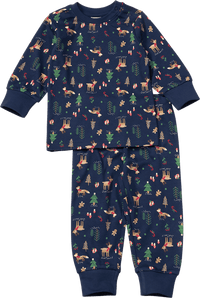 ALANA Schlafanzug mit Weihnachts-Muster, blau, Gr. 74/80, 1 St