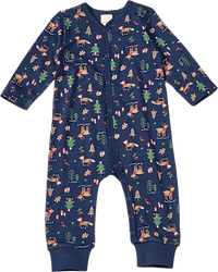 Schlafanzug mit Weihnachts-Muster, blau, Gr. 86/92, 1 St