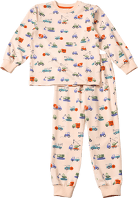 Schlafanzug Pro Climate mit Baustellen-Muster, beige, Gr. 110/116, 1 St