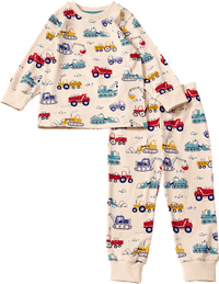 Schlafanzug Pro Climate mit Baustellenfahrzeug-Muster, beige, Gr. 92, 1 St ALANA
